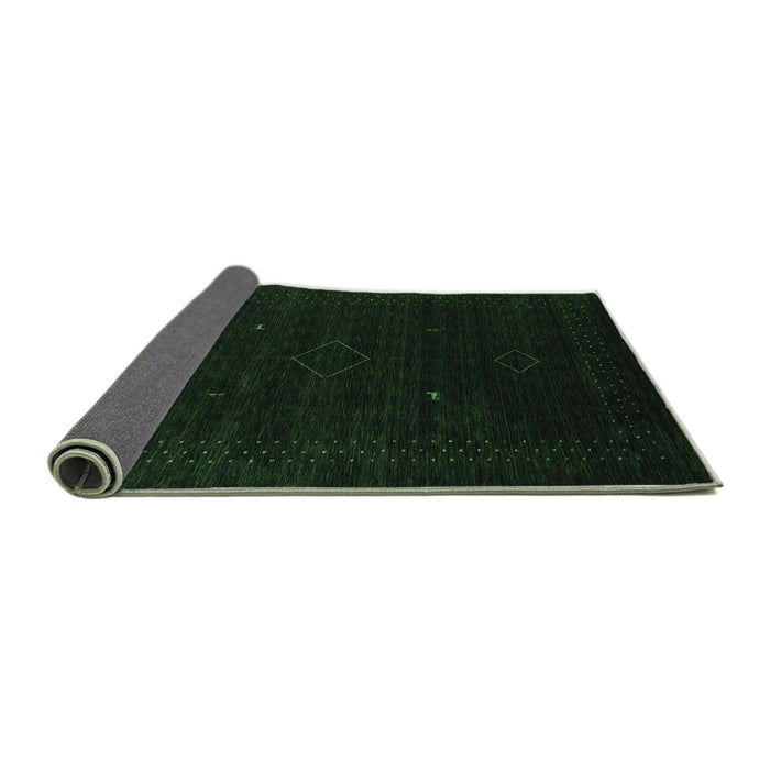 Sideview of Abstract Emerald Green Contemporary Rug, con2372emgrn