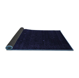 Sideview of Abstract Blue Contemporary Rug, con2372blu