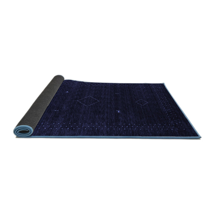 Sideview of Abstract Blue Contemporary Rug, con2372blu