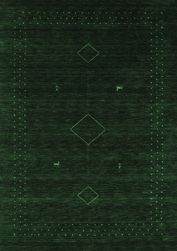 Abstract Emerald Green Contemporary Rug, con2372emgrn