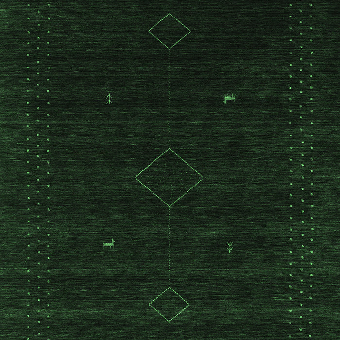 Abstract Emerald Green Contemporary Rug, con2372emgrn