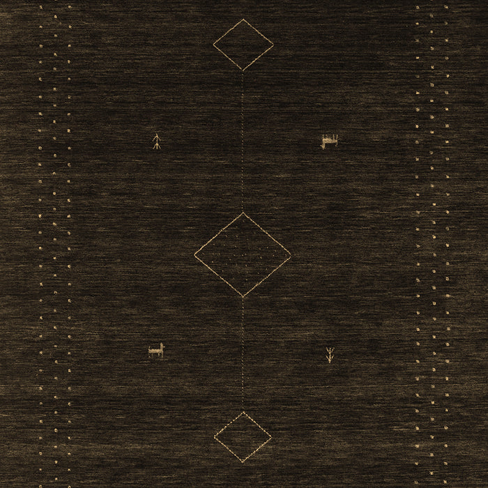 Machine Washable Abstract Brown Contemporary Rug, wshcon2372brn