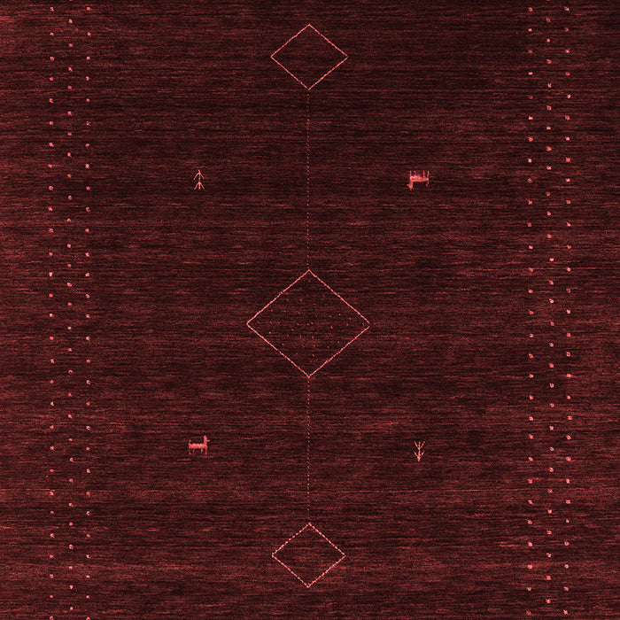 Machine Washable Abstract Red Contemporary Rug, wshcon2372red