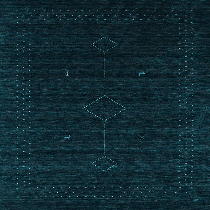 Square Machine Washable Abstract Light Blue Contemporary Rug, wshcon2372lblu