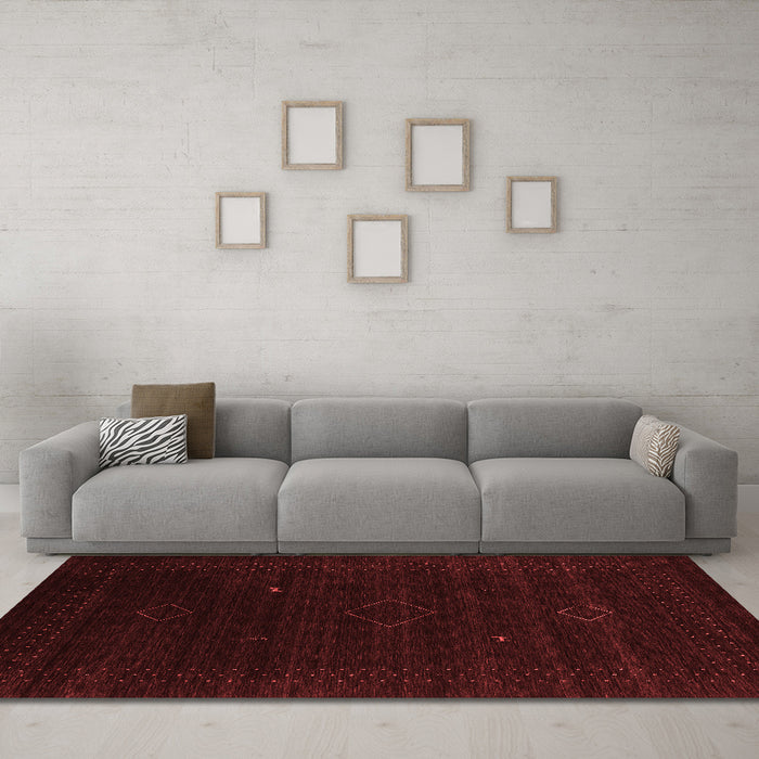 Contemporary Red Washable Rugs