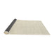 Thickness of Contemporary Light Gold Solid Rug, con2373