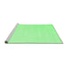 Sideview of Machine Washable Solid Emerald Green Modern Area Rugs, wshcon2373emgrn