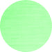 Round Solid Emerald Green Modern Rug, con2373emgrn