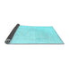 Sideview of Solid Light Blue Modern Rug, con2373lblu