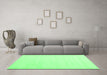 Machine Washable Solid Emerald Green Modern Area Rugs in a Living Room,, wshcon2373emgrn