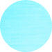 Round Solid Light Blue Modern Rug, con2373lblu