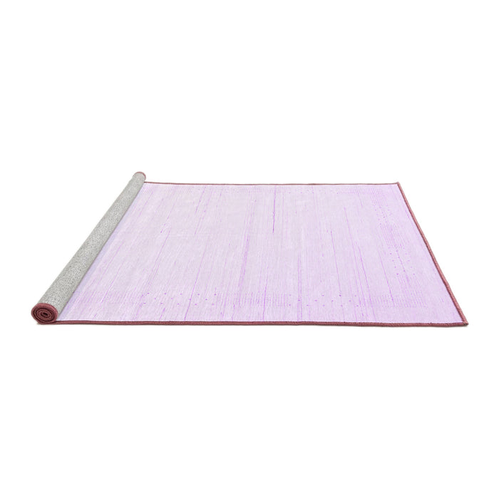 Sideview of Machine Washable Solid Purple Modern Area Rugs, wshcon2374pur
