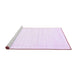 Sideview of Machine Washable Solid Purple Modern Area Rugs, wshcon2374pur