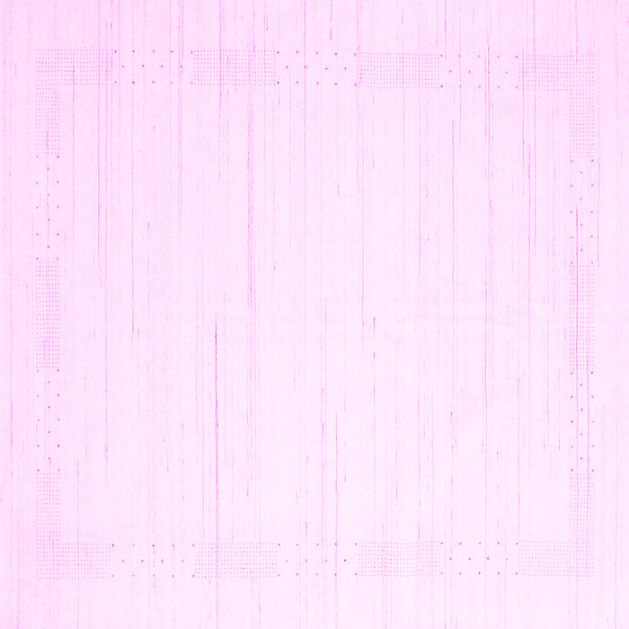 Square Machine Washable Solid Pink Modern Rug, wshcon2374pnk