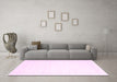 Machine Washable Solid Pink Modern Rug in a Living Room, wshcon2374pnk