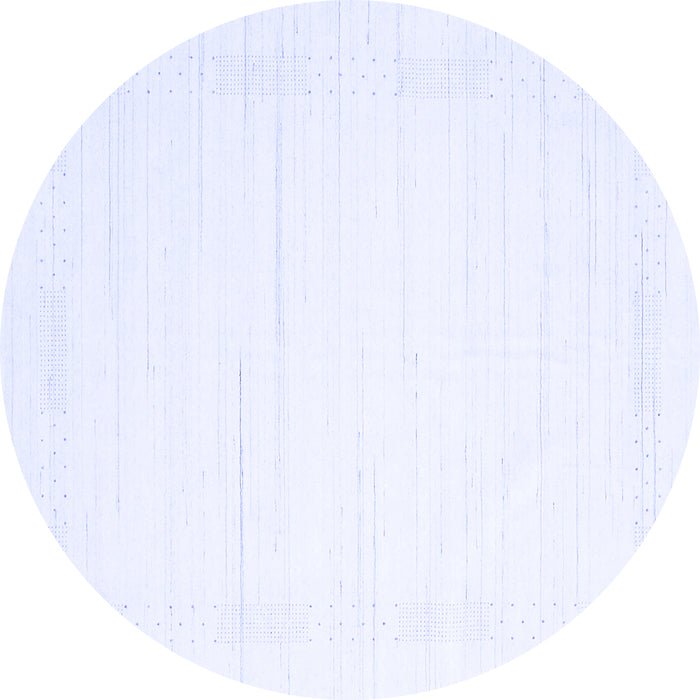 Round Solid Blue Modern Rug, con2374blu