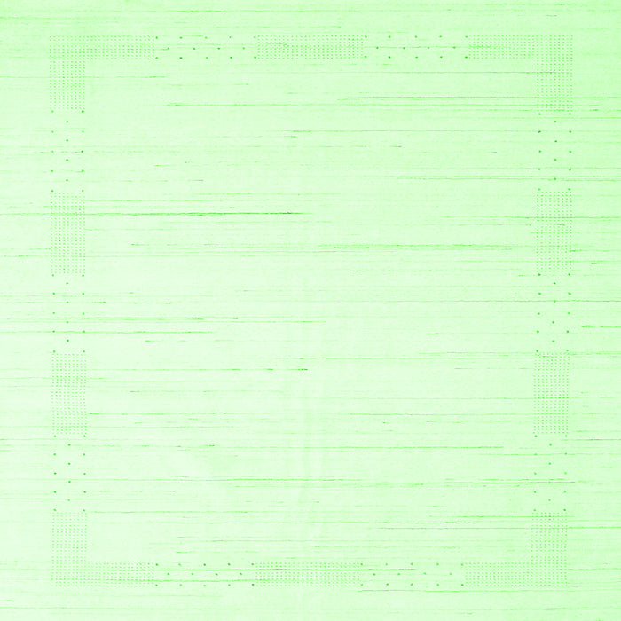 Round Machine Washable Solid Green Modern Area Rugs, wshcon2374grn