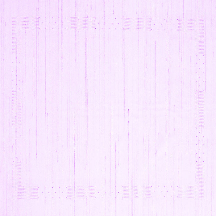 Square Machine Washable Solid Purple Modern Area Rugs, wshcon2374pur