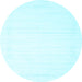 Round Solid Light Blue Modern Rug, con2374lblu