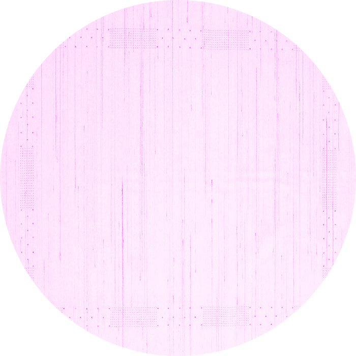 Round Solid Pink Modern Rug, con2374pnk