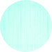 Round Solid Turquoise Modern Rug, con2374turq