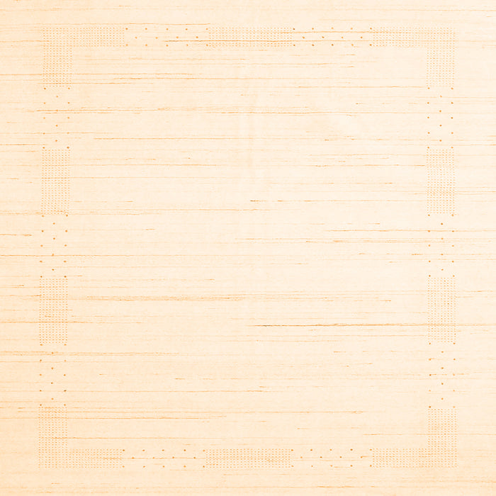 Round Machine Washable Solid Orange Modern Area Rugs, wshcon2374org