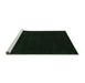 Sideview of Machine Washable Abstract Emerald Green Contemporary Area Rugs, wshcon2375emgrn