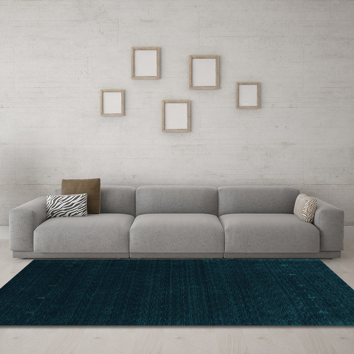 Machine Washable Abstract Light Blue Contemporary Rug in a Living Room, wshcon2375lblu