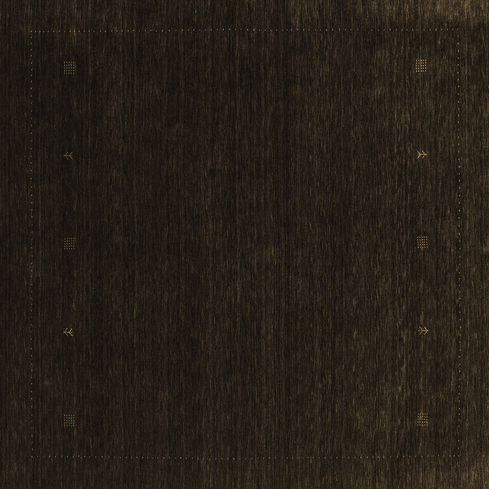 Square Abstract Brown Contemporary Rug, con2375brn