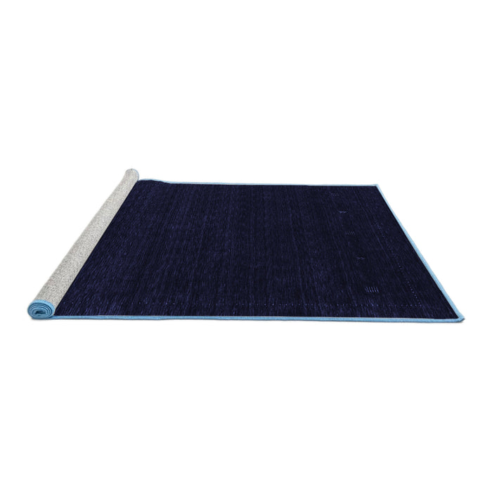 Sideview of Machine Washable Abstract Blue Contemporary Rug, wshcon2375blu