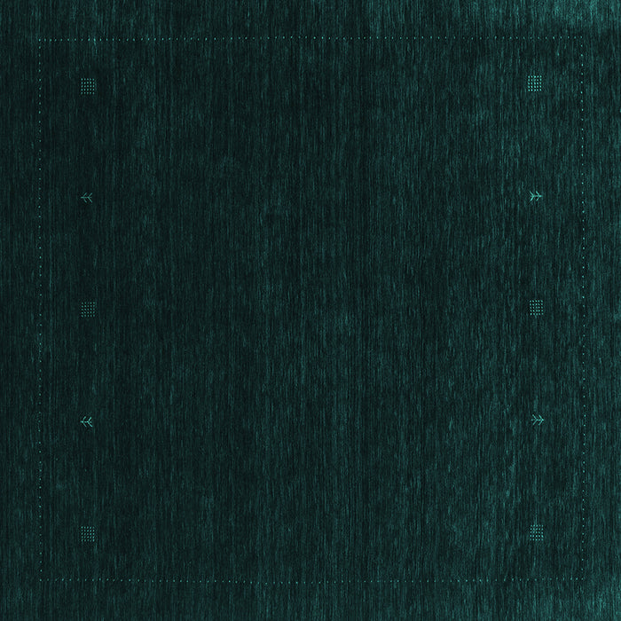 Square Abstract Turquoise Contemporary Rug, con2375turq