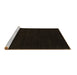 Sideview of Machine Washable Abstract Brown Contemporary Rug, wshcon2375brn