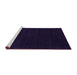 Sideview of Machine Washable Abstract Purple Contemporary Area Rugs, wshcon2375pur