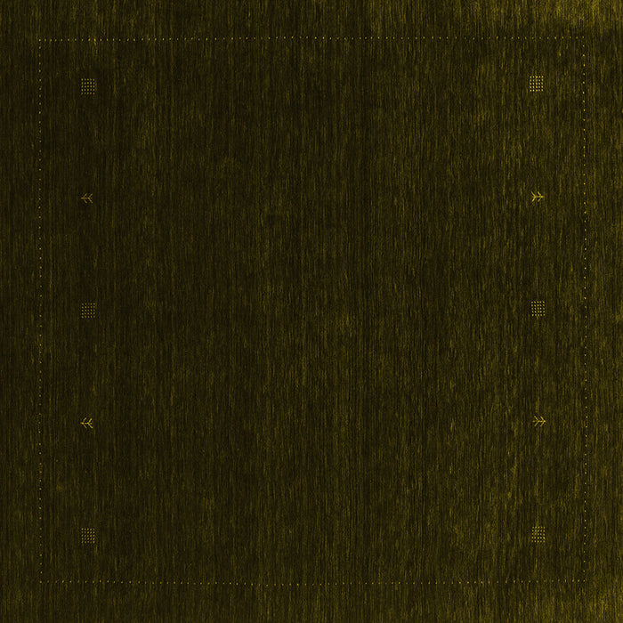 Square Abstract Yellow Contemporary Rug, con2375yw