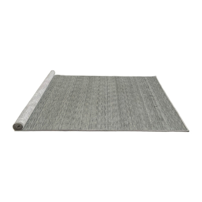 Serging Thickness of Machine Washable Contemporary Dark Gray Rug, wshcon2376