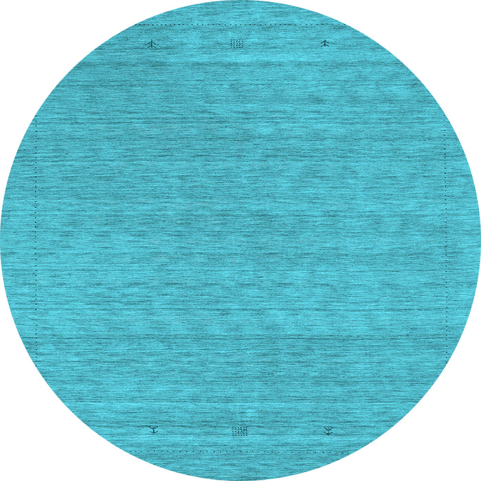 Round Machine Washable Abstract Light Blue Contemporary Rug, wshcon2376lblu