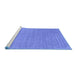 Sideview of Machine Washable Abstract Blue Contemporary Rug, wshcon2376blu