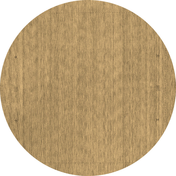 Round Abstract Brown Contemporary Rug, con2376brn