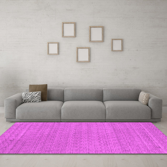 Machine Washable Abstract Pink Contemporary Rug in a Living Room, wshcon2376pnk