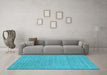 Machine Washable Abstract Light Blue Contemporary Rug in a Living Room, wshcon2376lblu