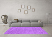 Machine Washable Abstract Purple Contemporary Rug, wshcon2376pur