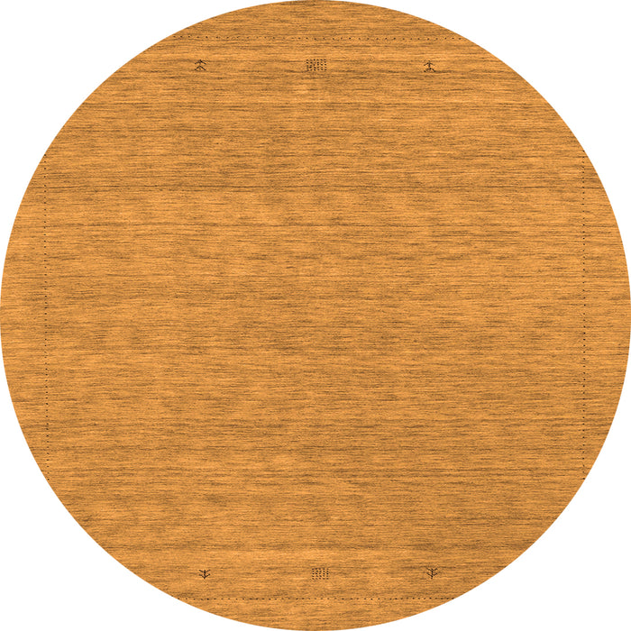 Square Abstract Orange Contemporary Rug, con2376org