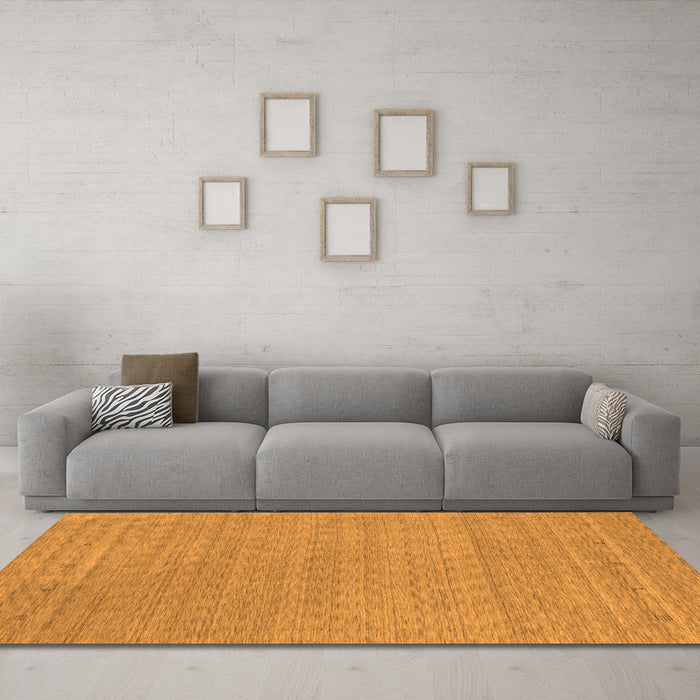 Machine Washable Abstract Orange Contemporary Area Rugs in a Living Room, wshcon2376org