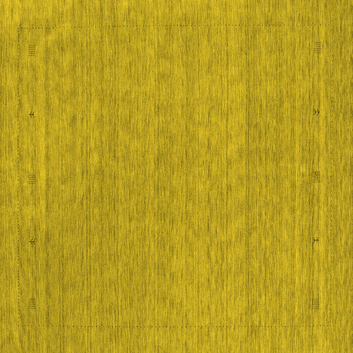 Square Abstract Yellow Contemporary Rug, con2376yw