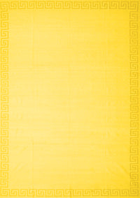 Solid Yellow Modern Rug, con2377yw