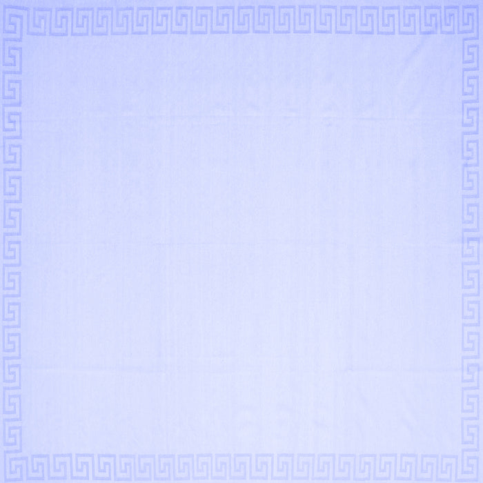 Square Machine Washable Solid Blue Modern Rug, wshcon2377blu