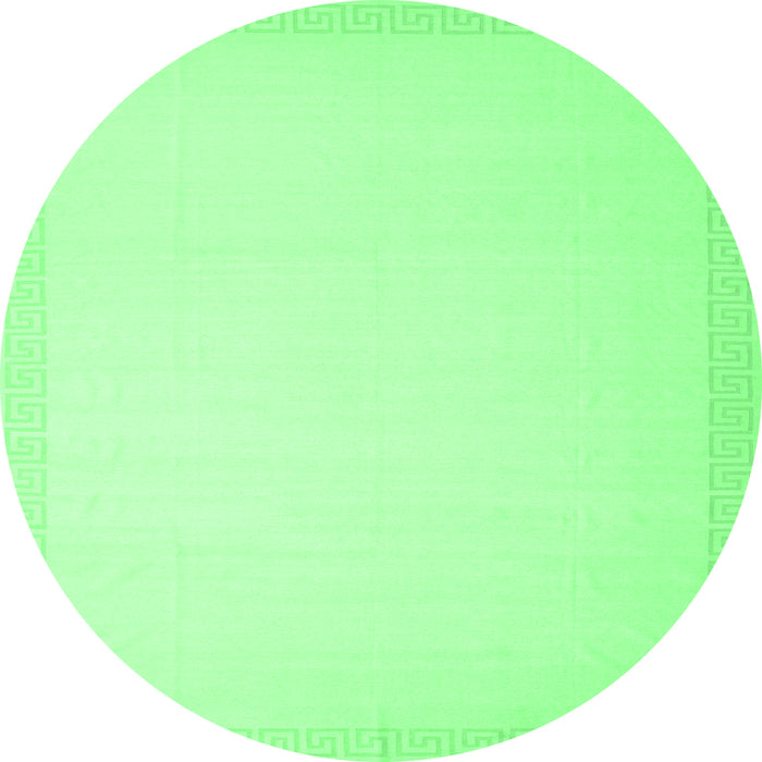 Round Solid Emerald Green Modern Rug, con2377emgrn