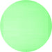 Round Solid Emerald Green Modern Rug, con2377emgrn