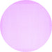 Round Solid Purple Modern Rug, con2377pur