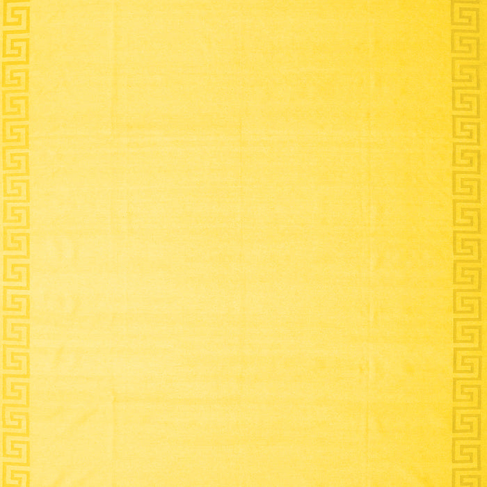 Machine Washable Solid Yellow Modern Rug, wshcon2377yw